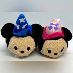 Disney Parks Fantasyland Sorcerer Mickey & Princess Minnie Tsum Tsum Set, NWT.